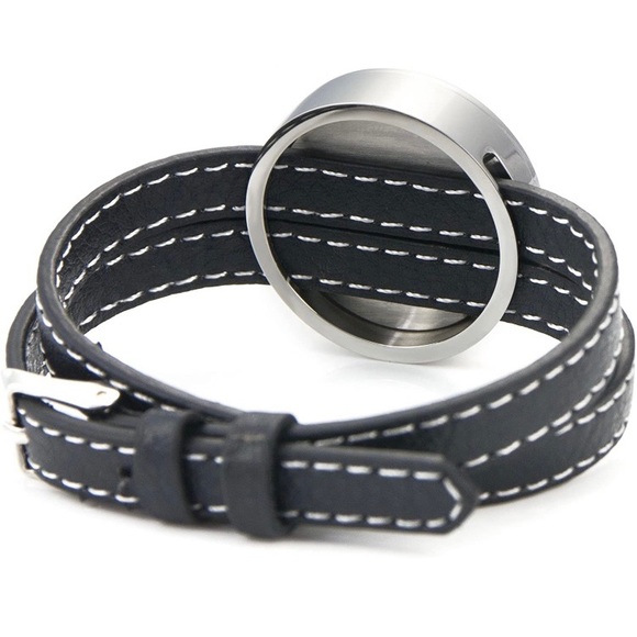 New Leather Rhinestone Floating Locket Bracelet ❤️ - Picture 5 of 5